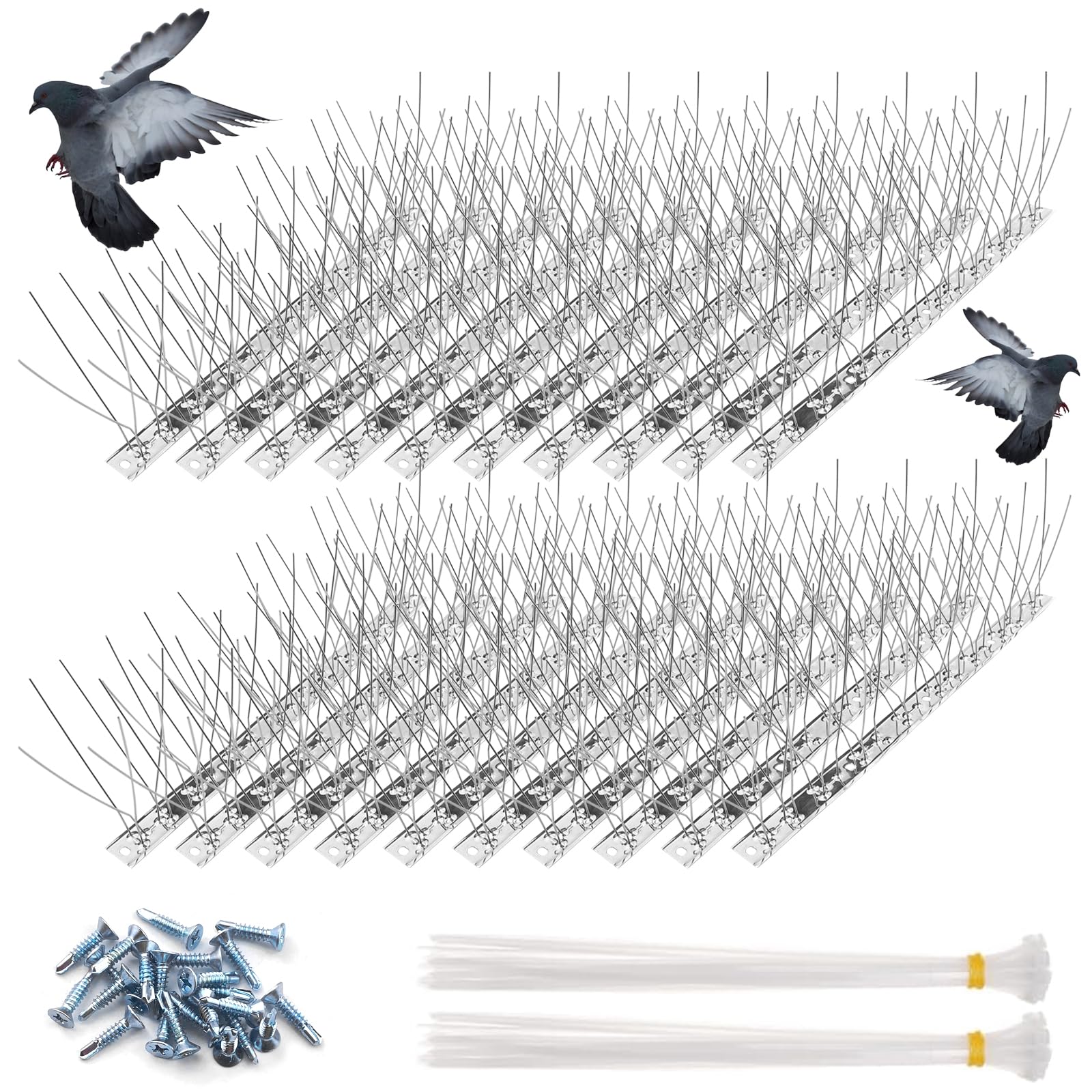 Pointes anti oiseaux en acier inoxydable pour stopper les fientes sur vos rebords