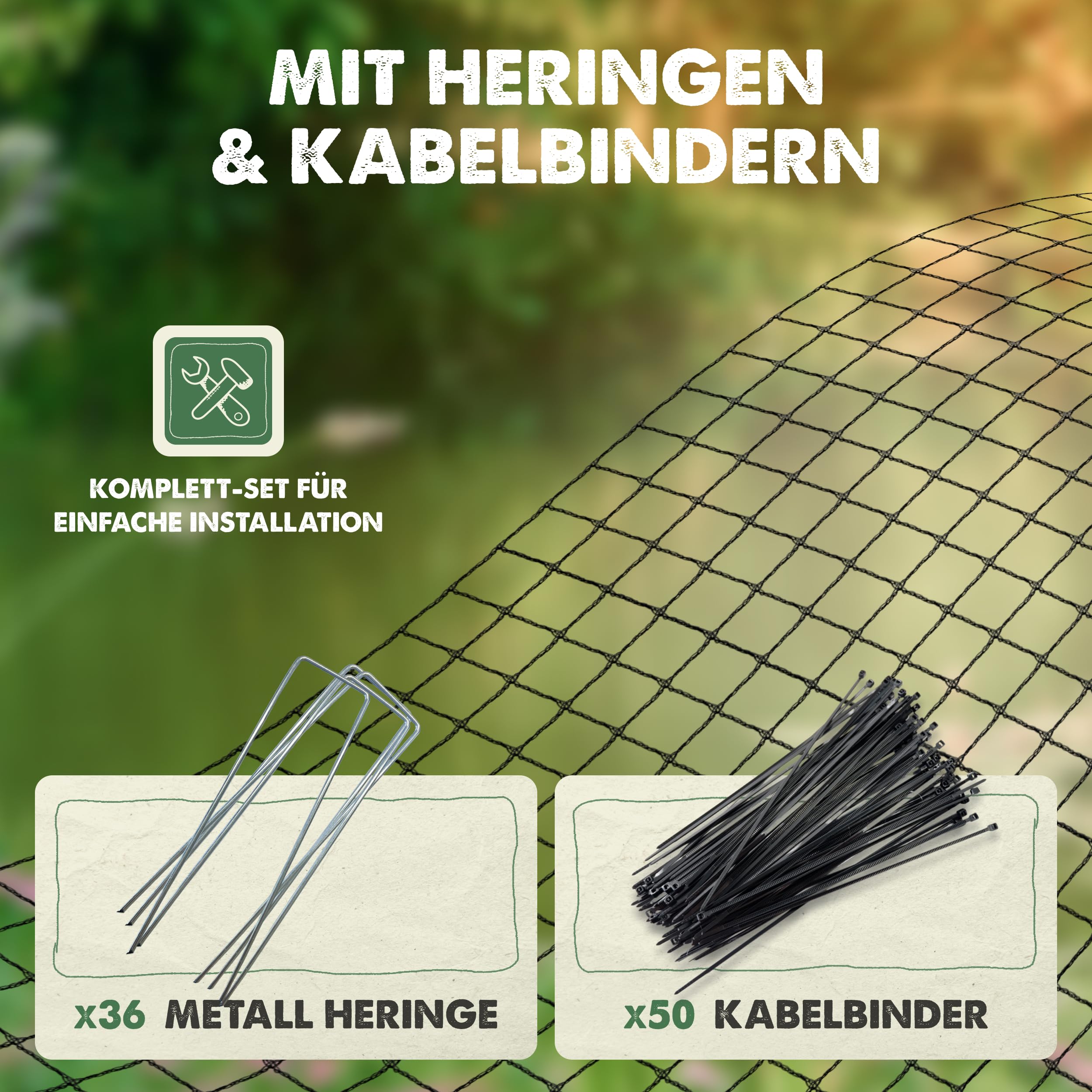 LAINFELD Teichnetz 2x5 Meter - Schutz Vor Laub, Vögeln & Reihern