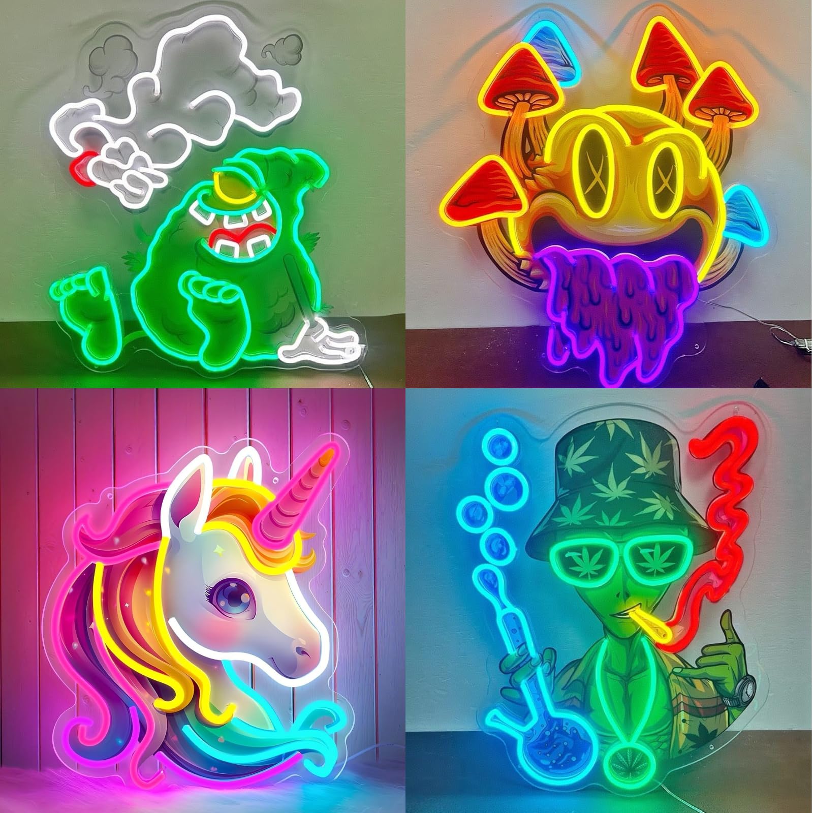 Logo Neon Schild Personalisiert UV-Bedruckt LED Leuchtschilder | Neon Sign Personalisiert LED Schriftzug für Großes Logo Neonlichtschild, Geburtstag Party, Bar, Nägel, Schönheit