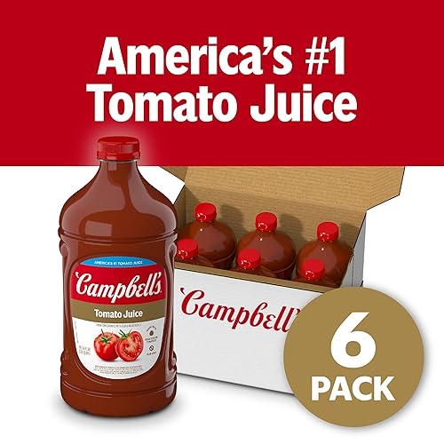 Miniatura 3 de Campbell's Jugo de tomate, 100% jugo de tomate, botella de 64 onzas (paquete de 6)