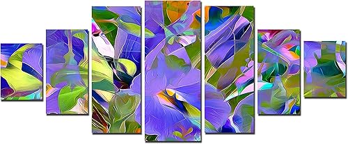 Miniatura 3 de Startonight Enorme lienzo para pared, diseño de flor de lirio abstracto, decoración grande del hogar de Estados Unidos, arte sorpresa de doble