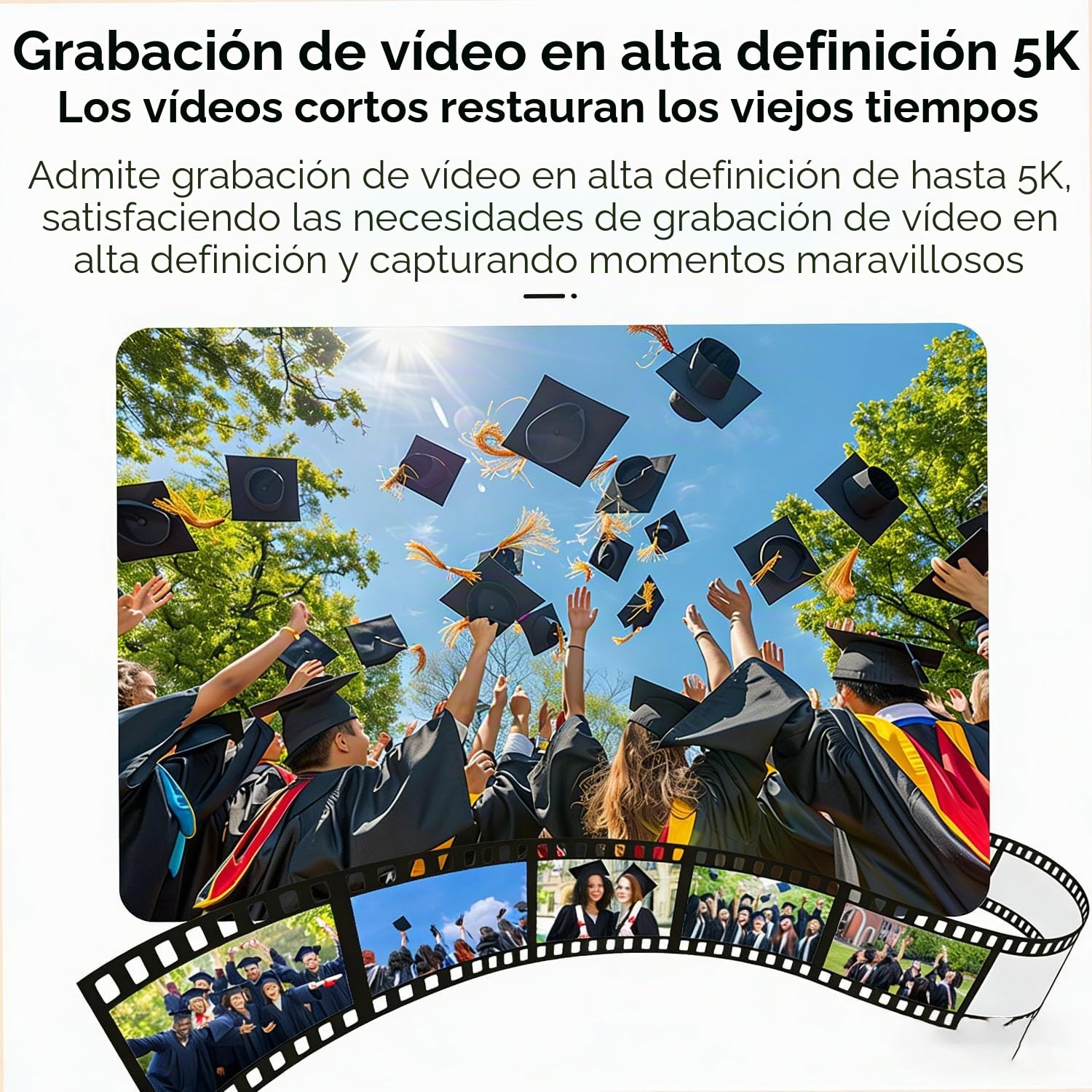 Optinexo 5K Digital Compact Camera, Cámara Digital Compacta 5K con Pantalla Flip y Zoom Digital 16X, Cámara Vlogging Portátil, Cámara de Fotos y Vídeo para Viajes y Creadores (Negro, Sin Tarjeta)