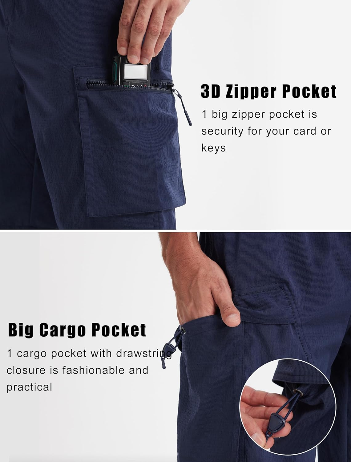 Libin Men's Shorts Casual All Day Comfy Quick Dry Lightweight Cargo Hiking Shorts Breathable Outdoor Sports Travel - Image 4