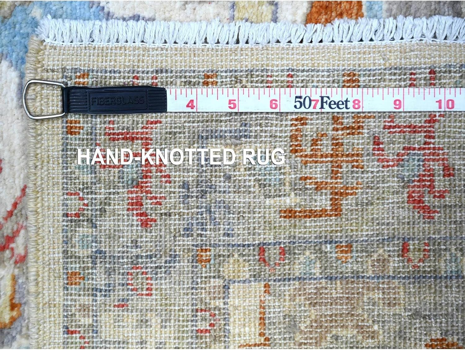 Ivory Fine Aryana Sultanabad Leaf Design Hand Knotted Vibrant Wool Runner Rug (2'8"x9'10")