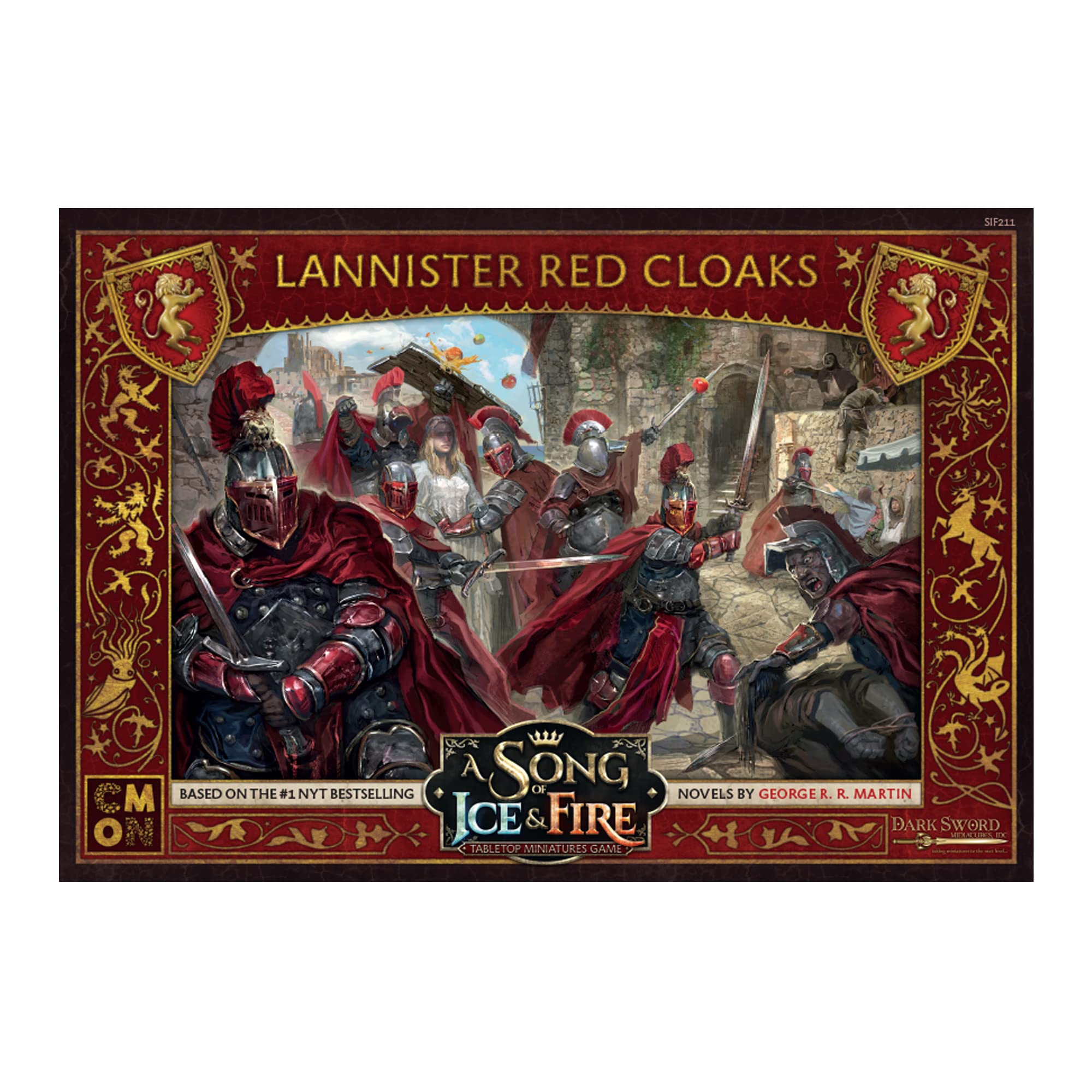 A Song of Ice and Fire Gioco di miniature da tavolo Lannister Red Cloaks Unit Box - Soldati d'élite per battaglie epiche! Gioco di strategia per adulti, età 14+, 2+ giocatori, 45-60 minuti di gioco,