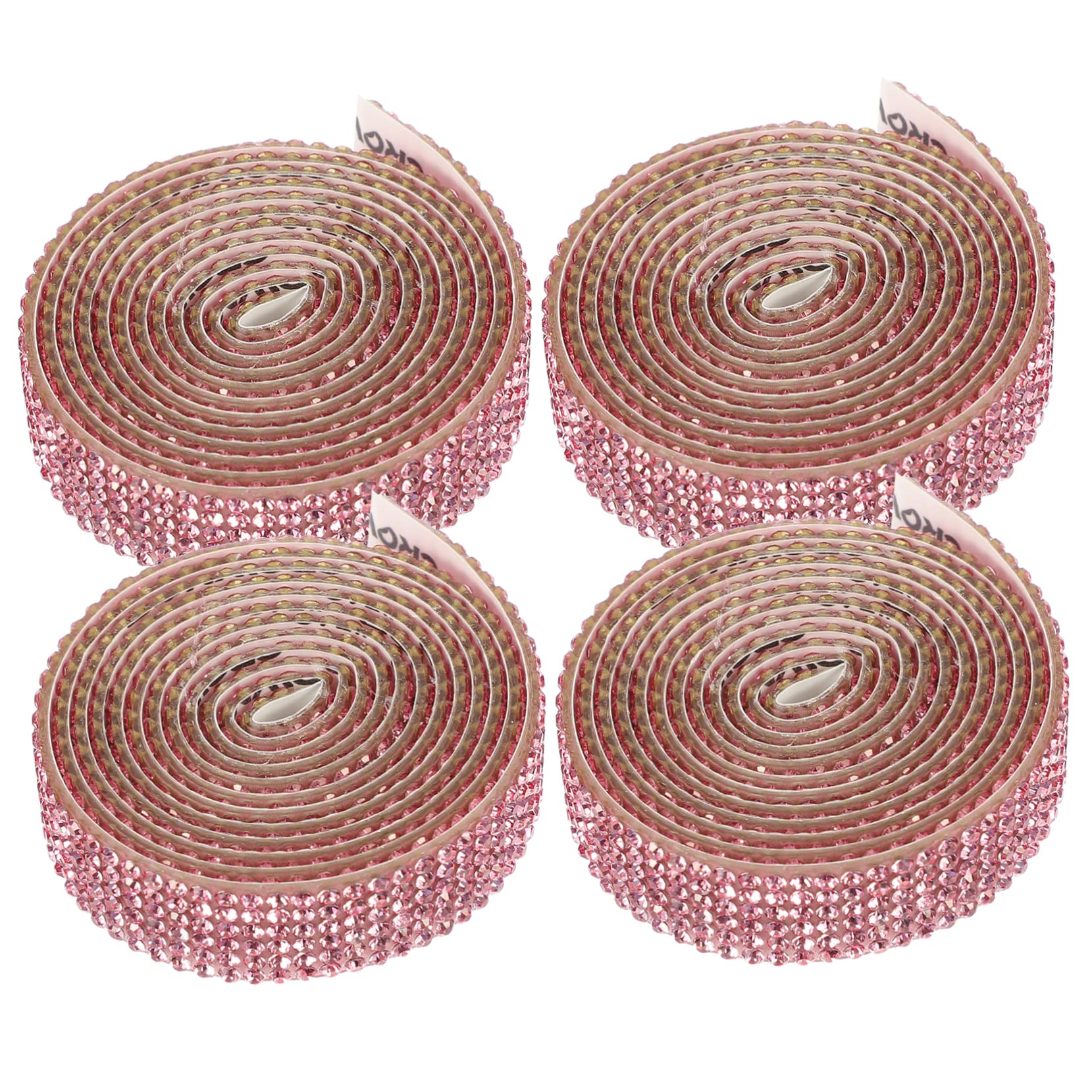 Angoily 3 Sätze Diy Decorative Diamond Aufkleber Hochzeit Strass-patches Dekoration Brautgürtel Gold Applikationen Aus Strass Strassflecken Für Kleidung Strasssteine Rosig 4 Rollen * 3