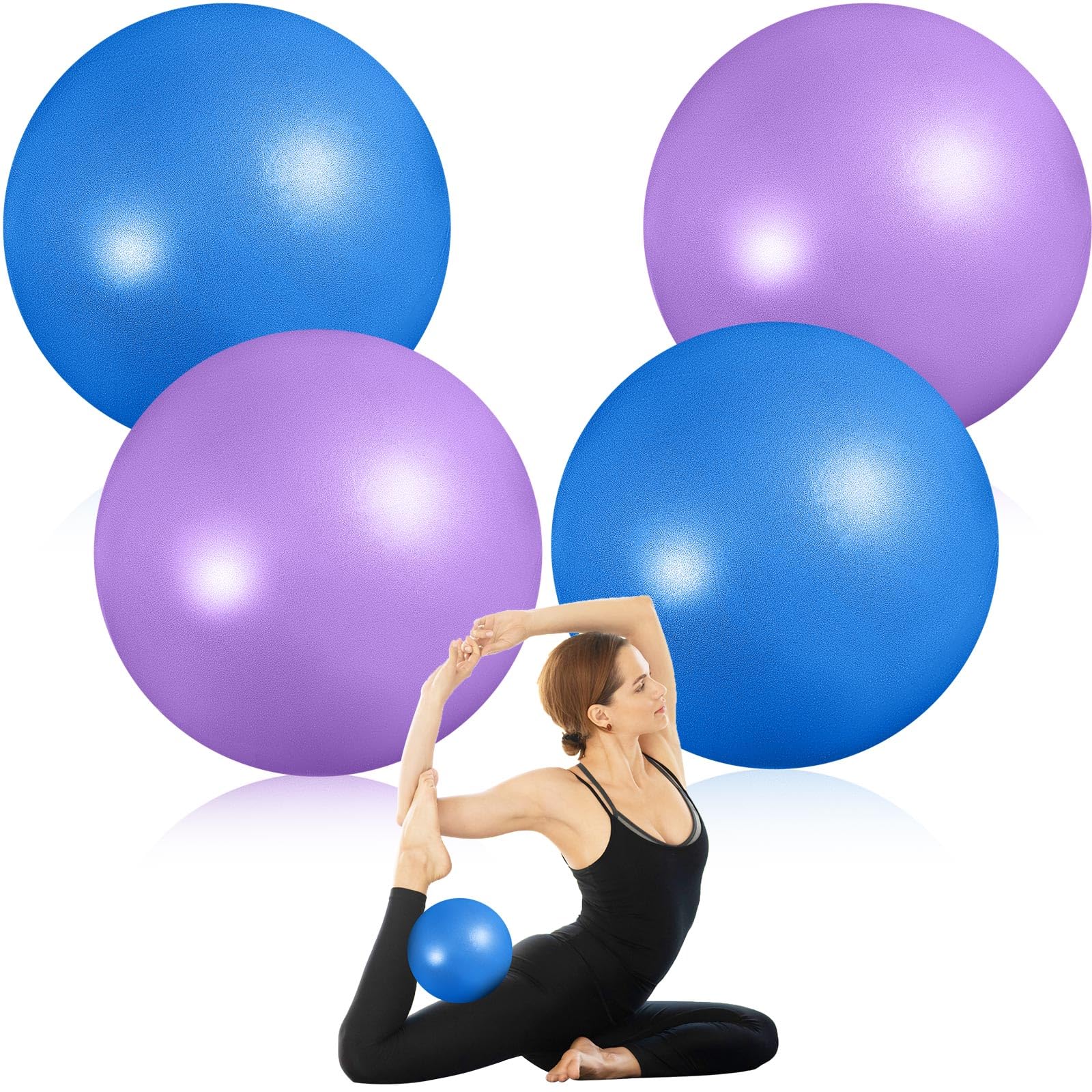 4 Pcs Small Pilates Ball Bulk 9 Inch Mini Yoga Ball