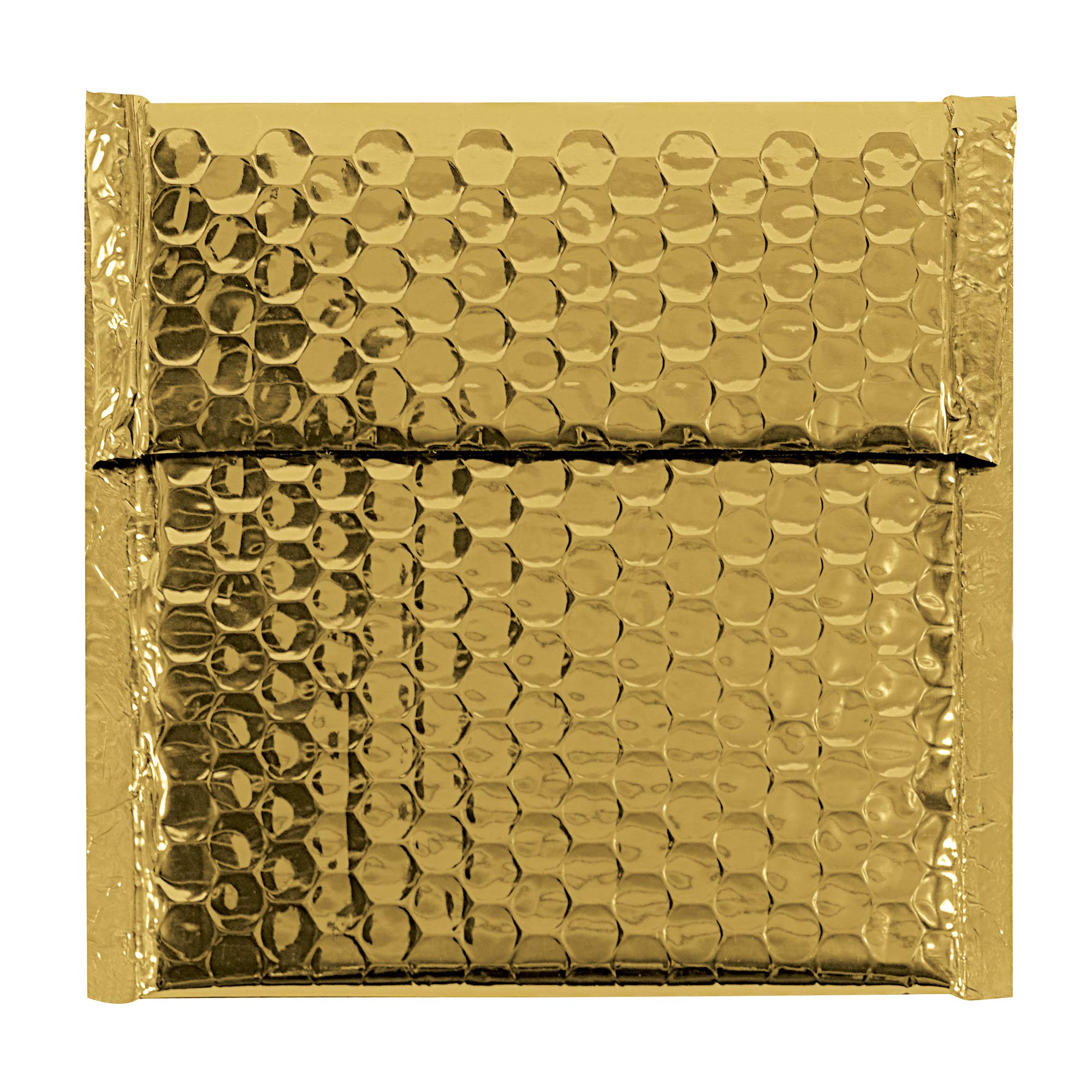 BOX USA BGBM0706GD Glamour Bubble Mailers, 7" x 6 3/4", Gold (Pack of 72)
