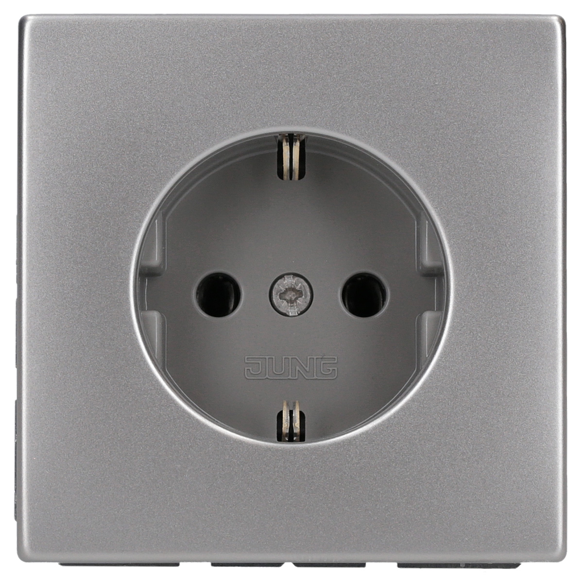 Jung AL 1520 NAKL D Schuko Steckdose – 16 A, 250 V, Mit Klappdeckel, Edelstahl, Für Einfachen Einbau