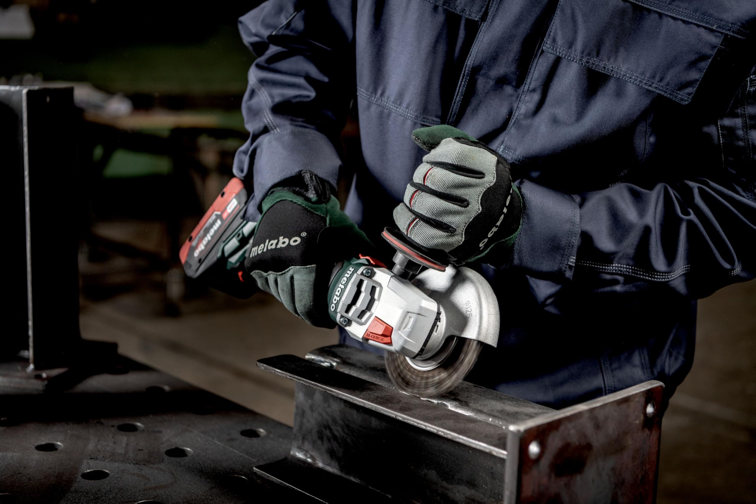 Metabo WB 18 LT BL 11-125 Amoladora angular rápida de 18V (amoladora/lijadora/lijadora, sin batería + cargadora) # 613054850