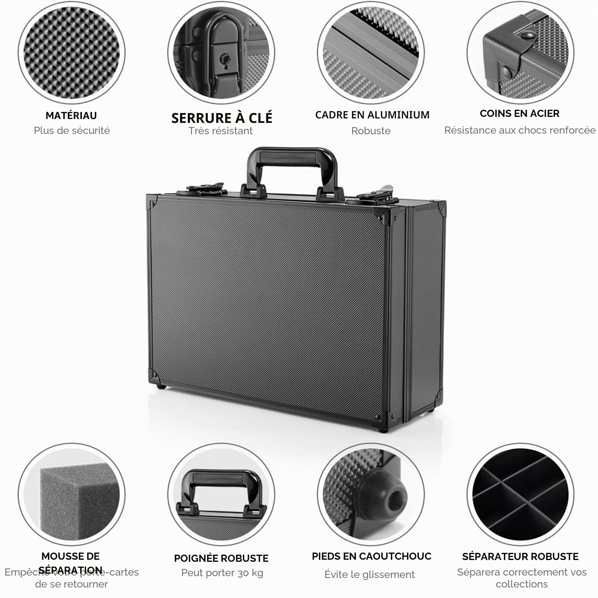 JoyHood Top Loaders Boîte de Rangement – Peut Contenir Jusqu'à 600 Chargeurs Supérieurs ou 130 + 35 pt One Touch, étui de Rangement pour Cartes de Sport, Non pour Cartes Gradées