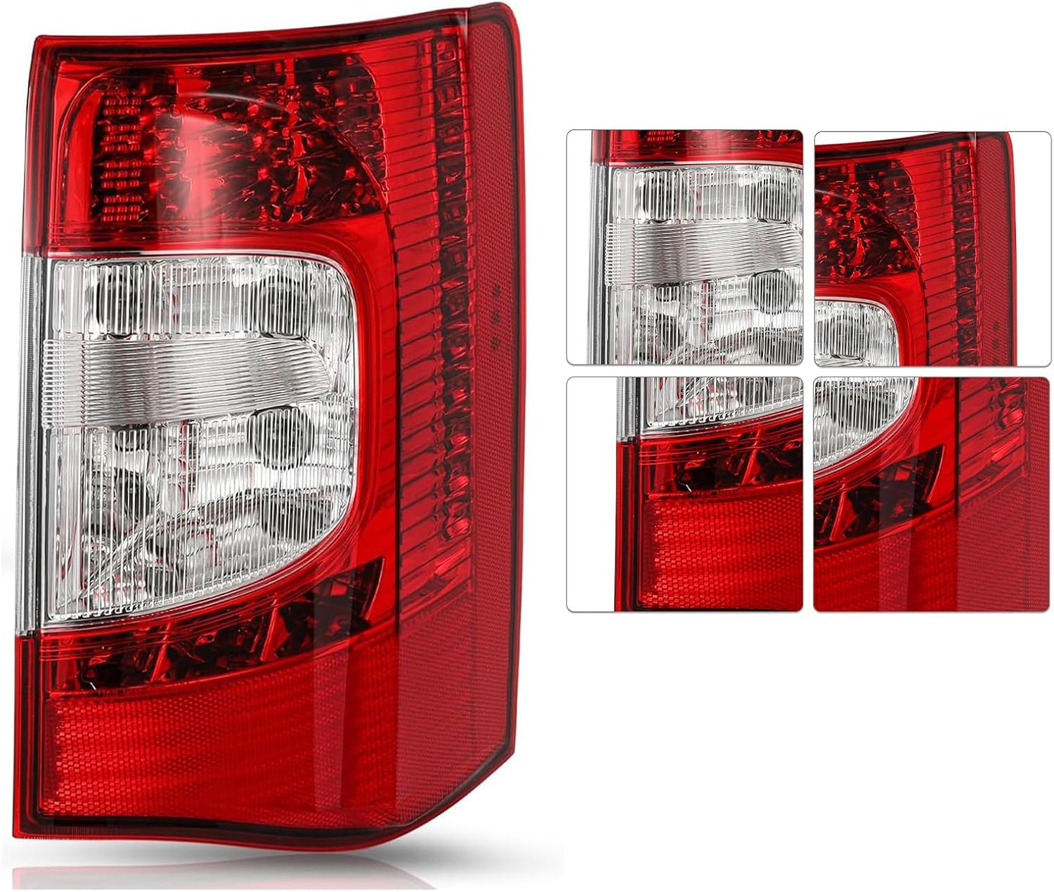 For 2011 2012 2013 2014 2015 2016 Chrysler Town & Country Tail Lights w/Bulbs LED Halogen Assembly for 11-16 Town and Country Taillights Brake Rear Lamps, Right Passenger Side CH2801198