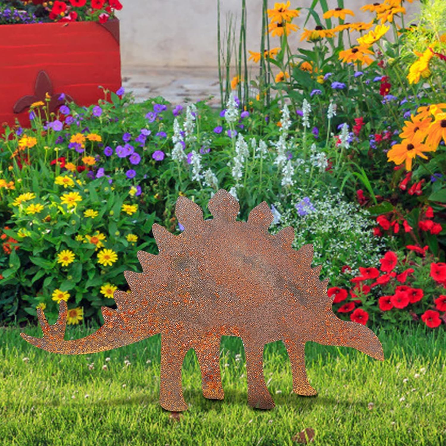 Stahldesign Edelrost Dinosaurier zum Schrauben Handmade, tolle