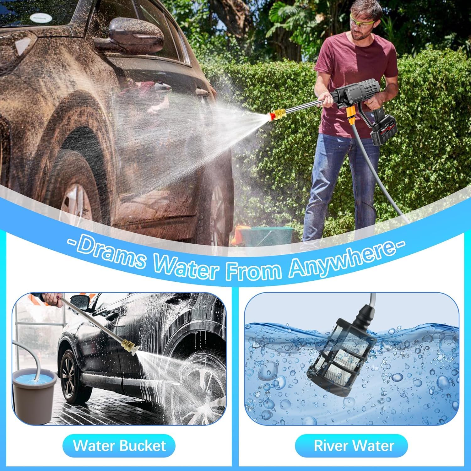 Nettoyeur Haute Pression Sans Fil à Prix Mini