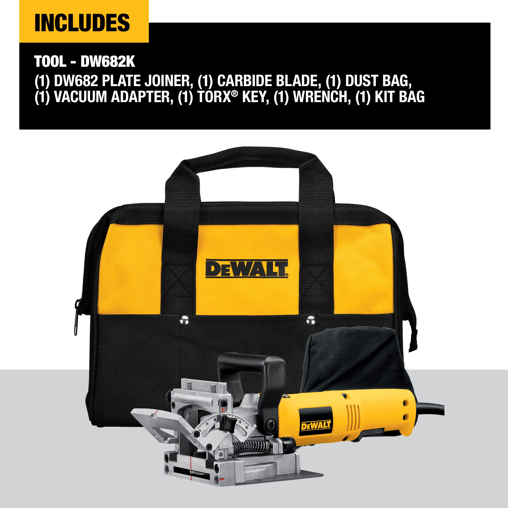 DEWALT Biscuit Joiner Kit, 6.5-Amp 