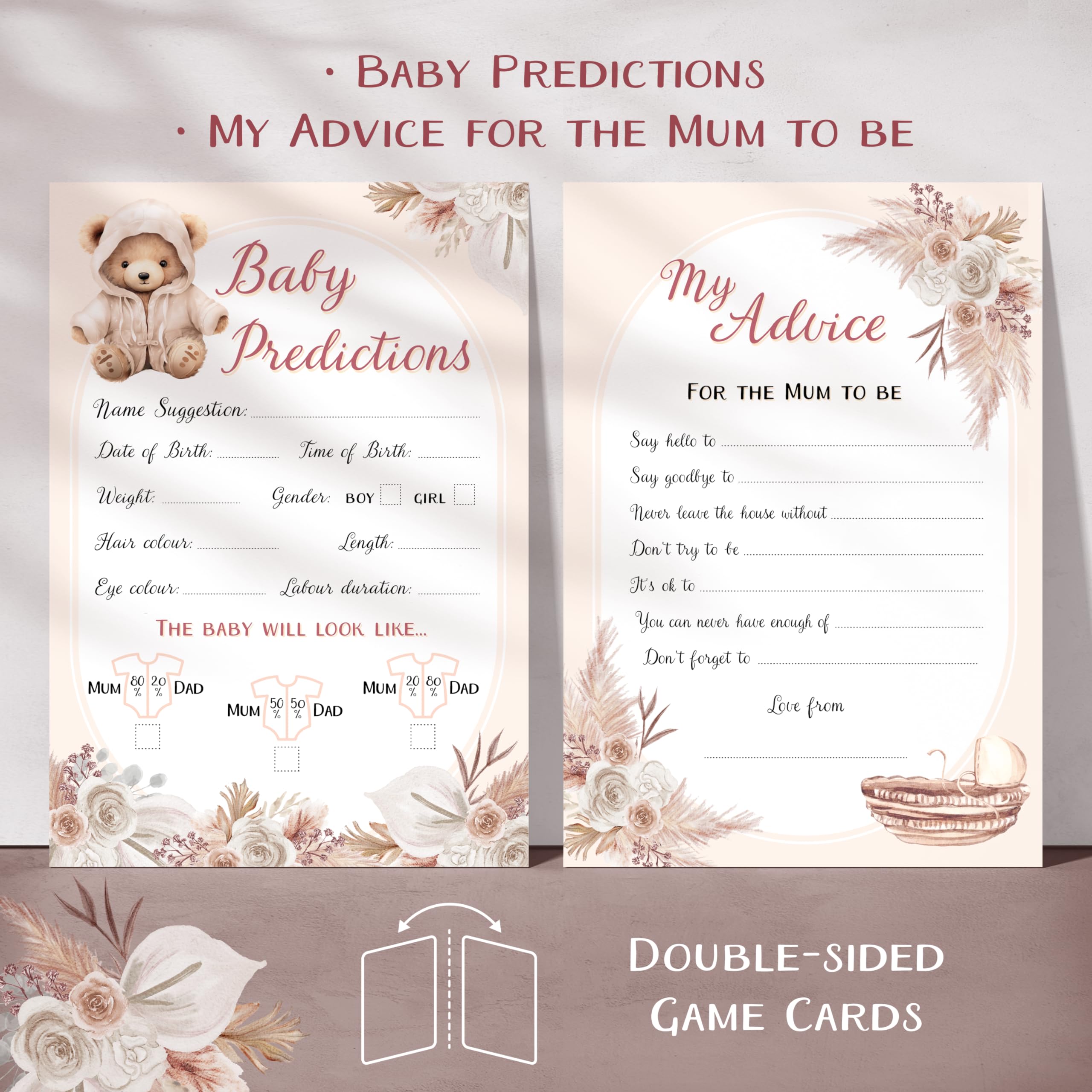 Baby Shower Games (7 Fun Games for 12 Guests), Baby Predictions, Guess The Celebrity, Labour or Rollercoaster - Image 3