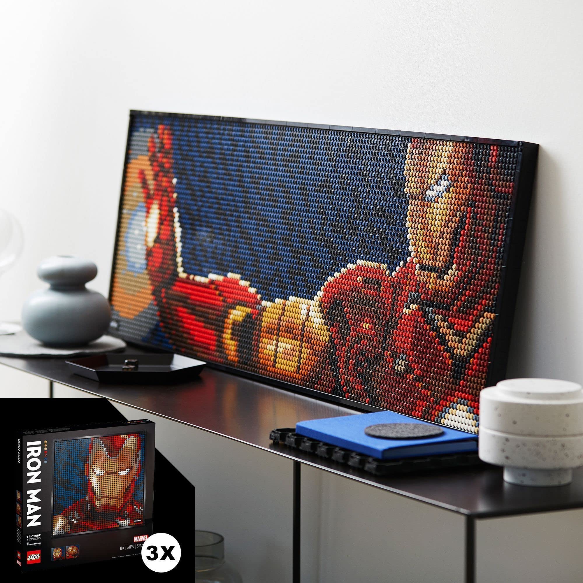 LEGO 31199 Art Marvel Studios Iron Man Collectors DIY Poster, Wall