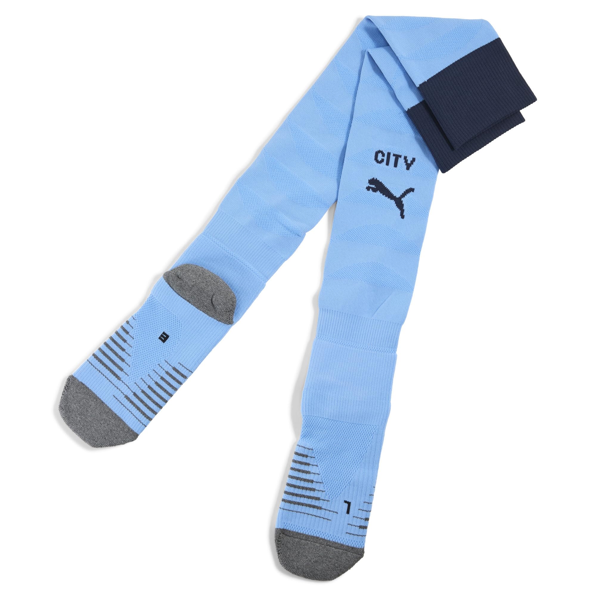 PUMA Manchester City FC Men's Football Socks 25/26, Blue (Team Light Blue x Deep Navy), 2 UK (2)