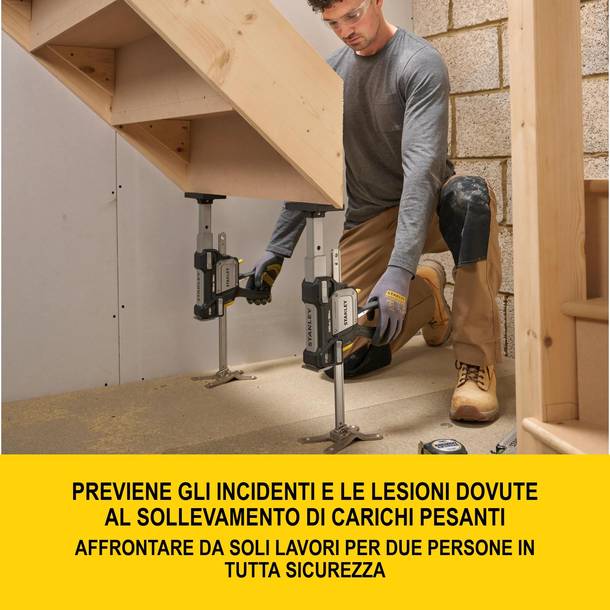 STANLEY TradeLift Plus, accessorio multifunzionale per sollevamento, livellamento, bloccaggio e allargamento, confezione doppia, FMHT83556-1