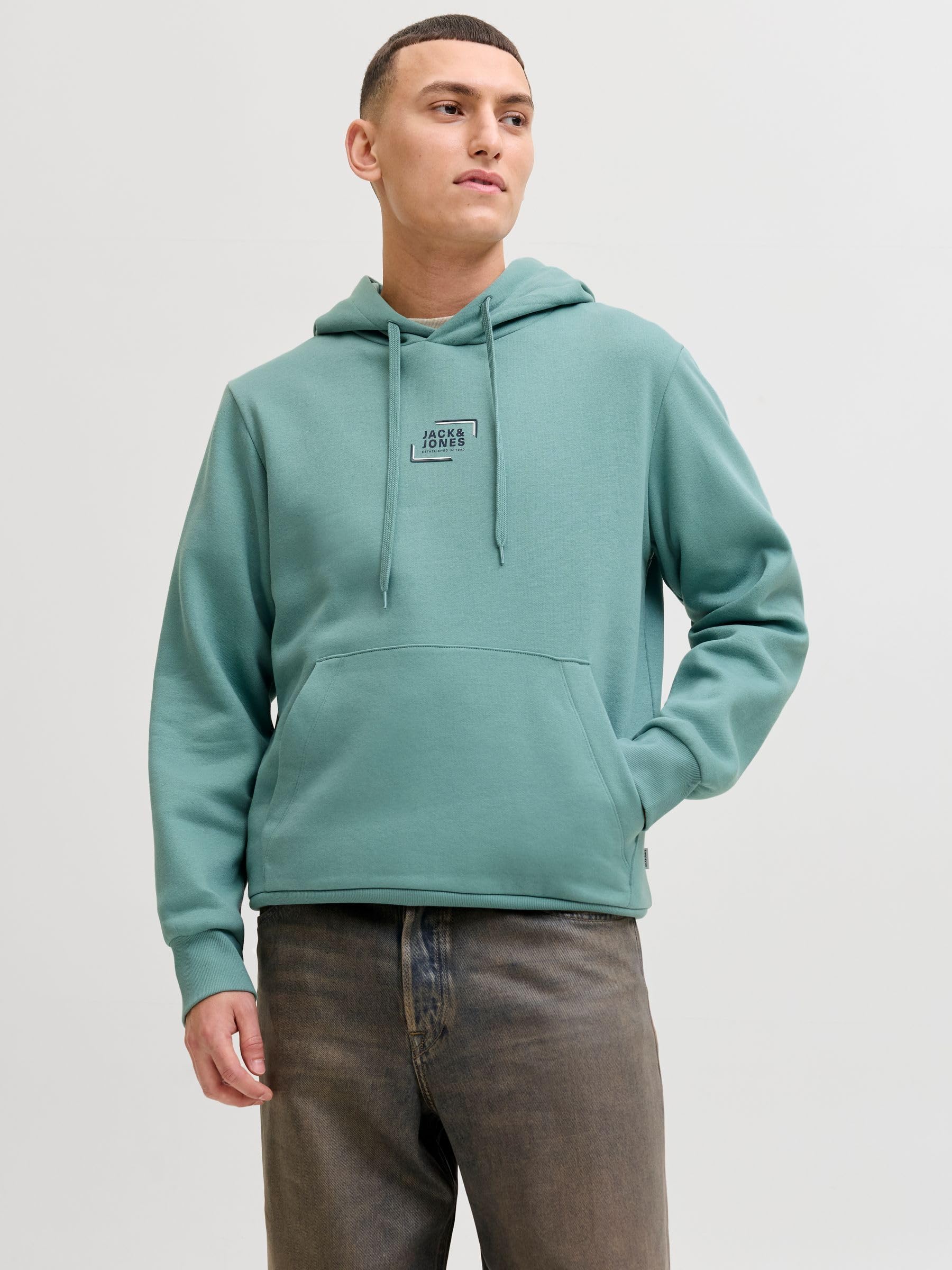 JACK & JONES Jjcorp Graphic Sweat Hood Noos Jjcorp Graphic Sweat à Capuche Noos Homme (Lot de 1)