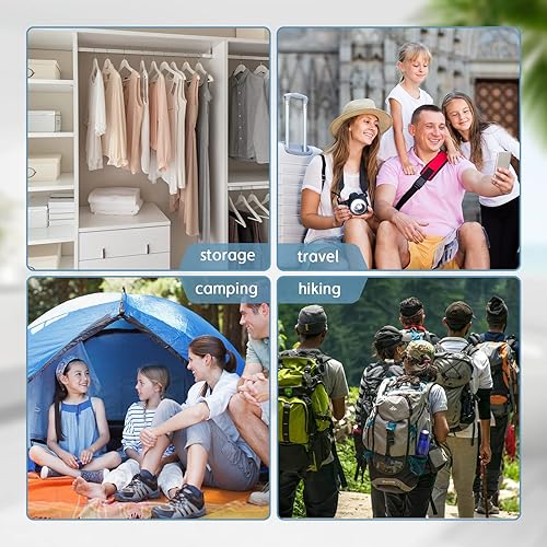 Miniatura 6 de Meowoo 8 cubos de embalaje reutilizables, impermeables, de gran capacidad, ligeros, de almacenamiento de viaje, organizador de equipaje con bolsa de