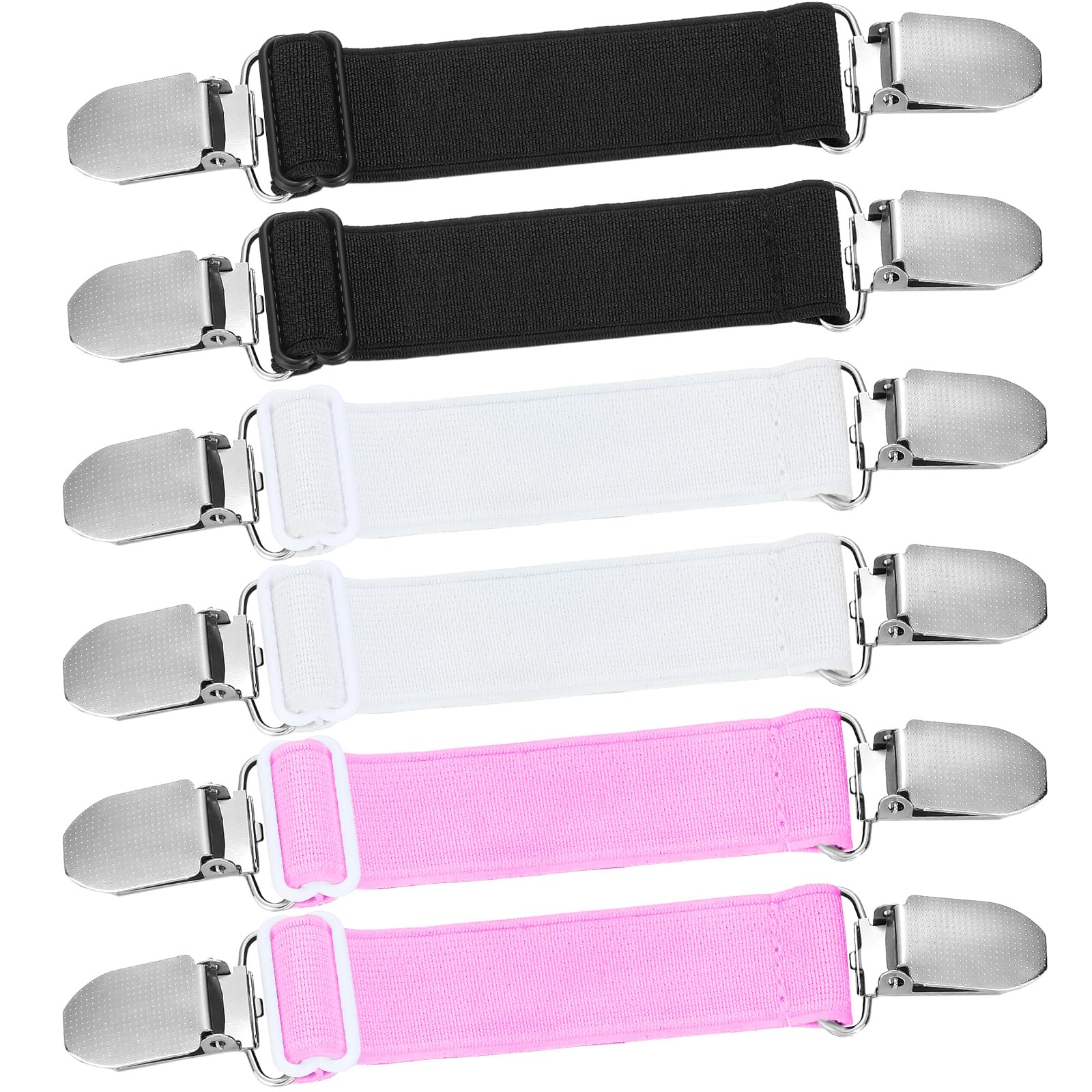 Eurzom 6 piezas de pantalones tensores de cintura con clip de cintura ajustable elástico para pantalones para mujeres y hombres