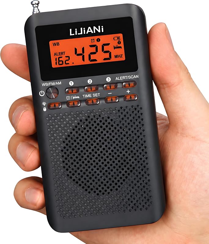 NOAA Weather Radio Portable AM FM Battery Operated