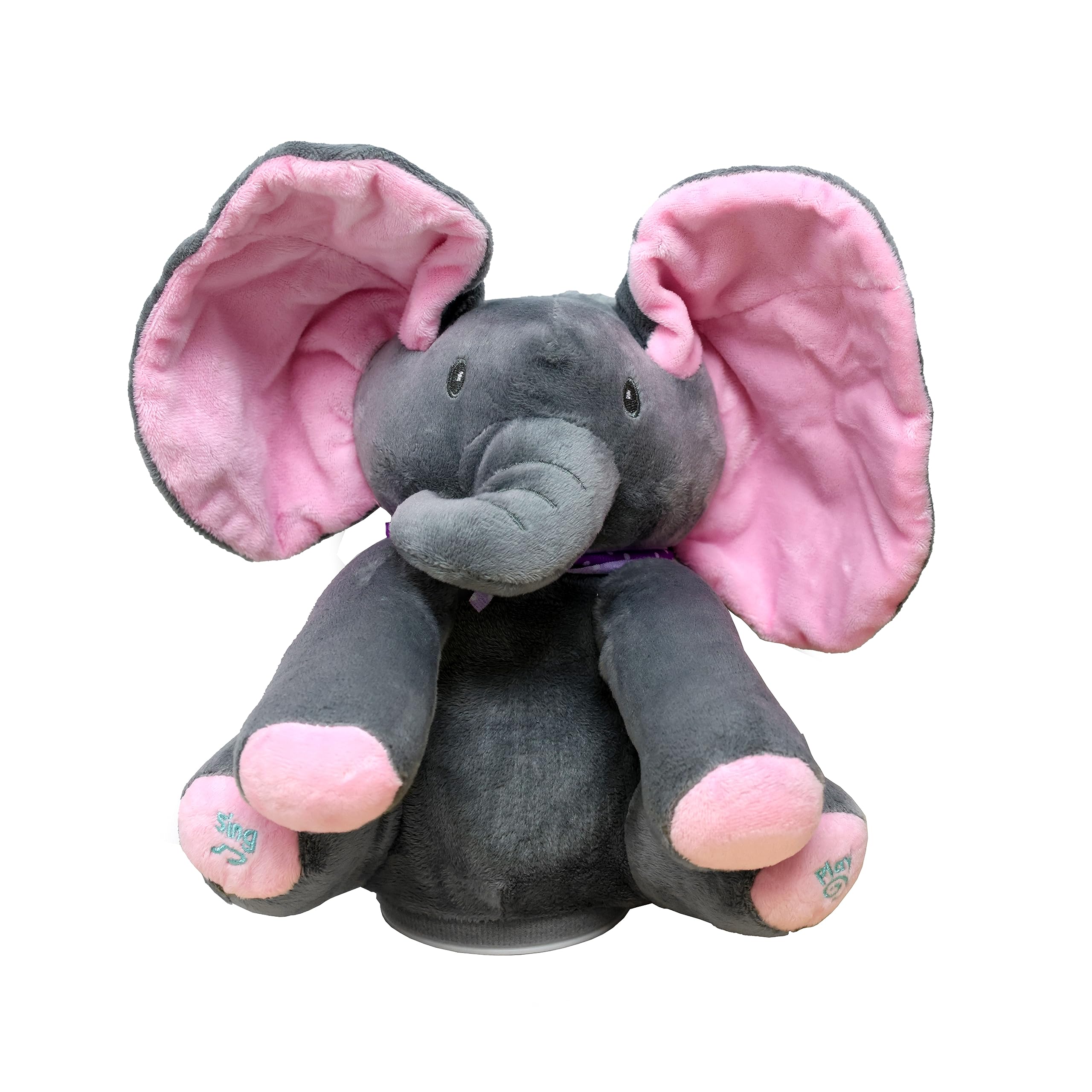 Cuddles12 Inch Adorable Peekaboo Elephant Plush Toy, Interactive Fun for Little Ones - 555-1