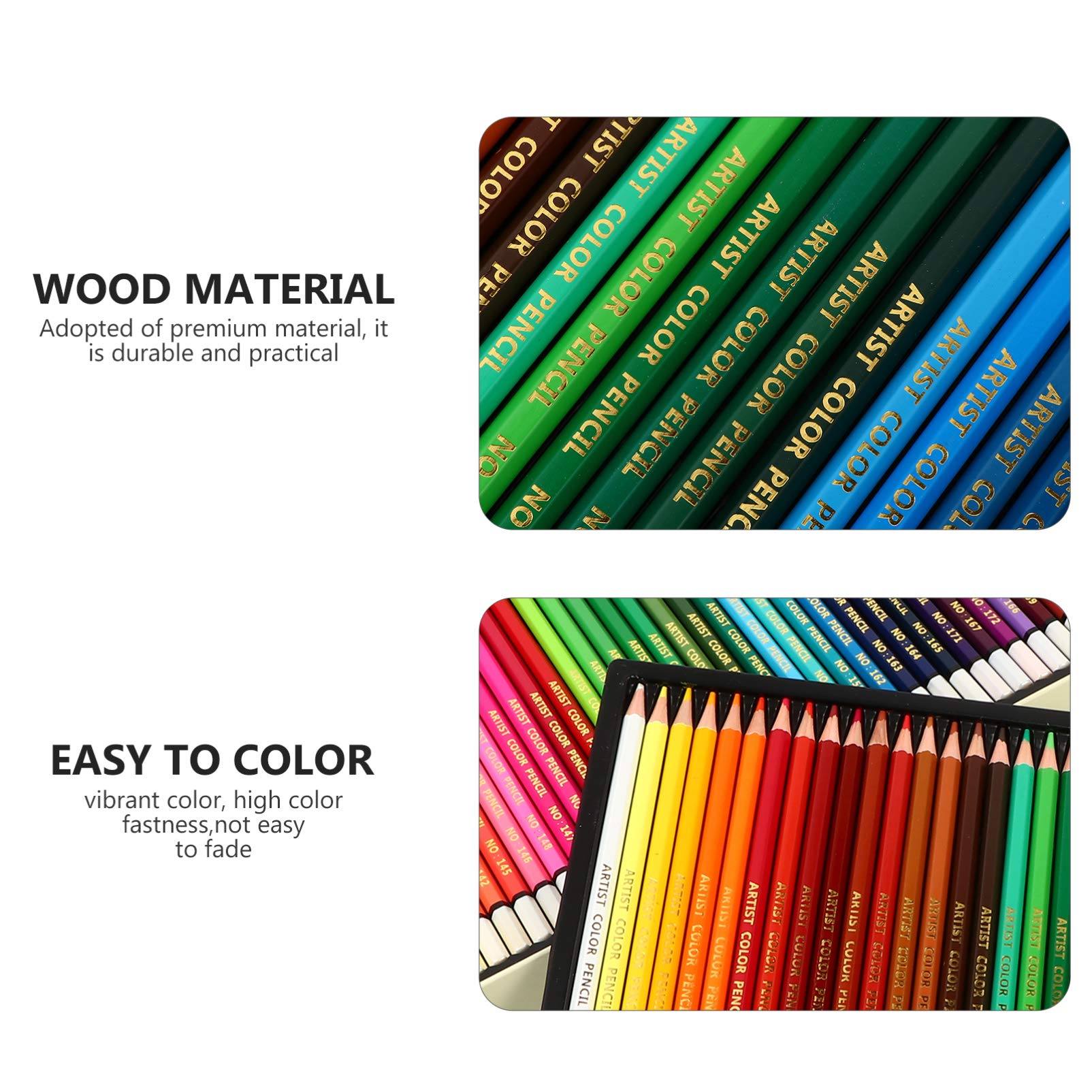 NUOBESTY Matite Colorate Per Disegno e Schizzi Forniture Artistiche Numerazione Indipendente Resistente e Pratica Colori Vivaci e Non Sbiadiscono Facilmente