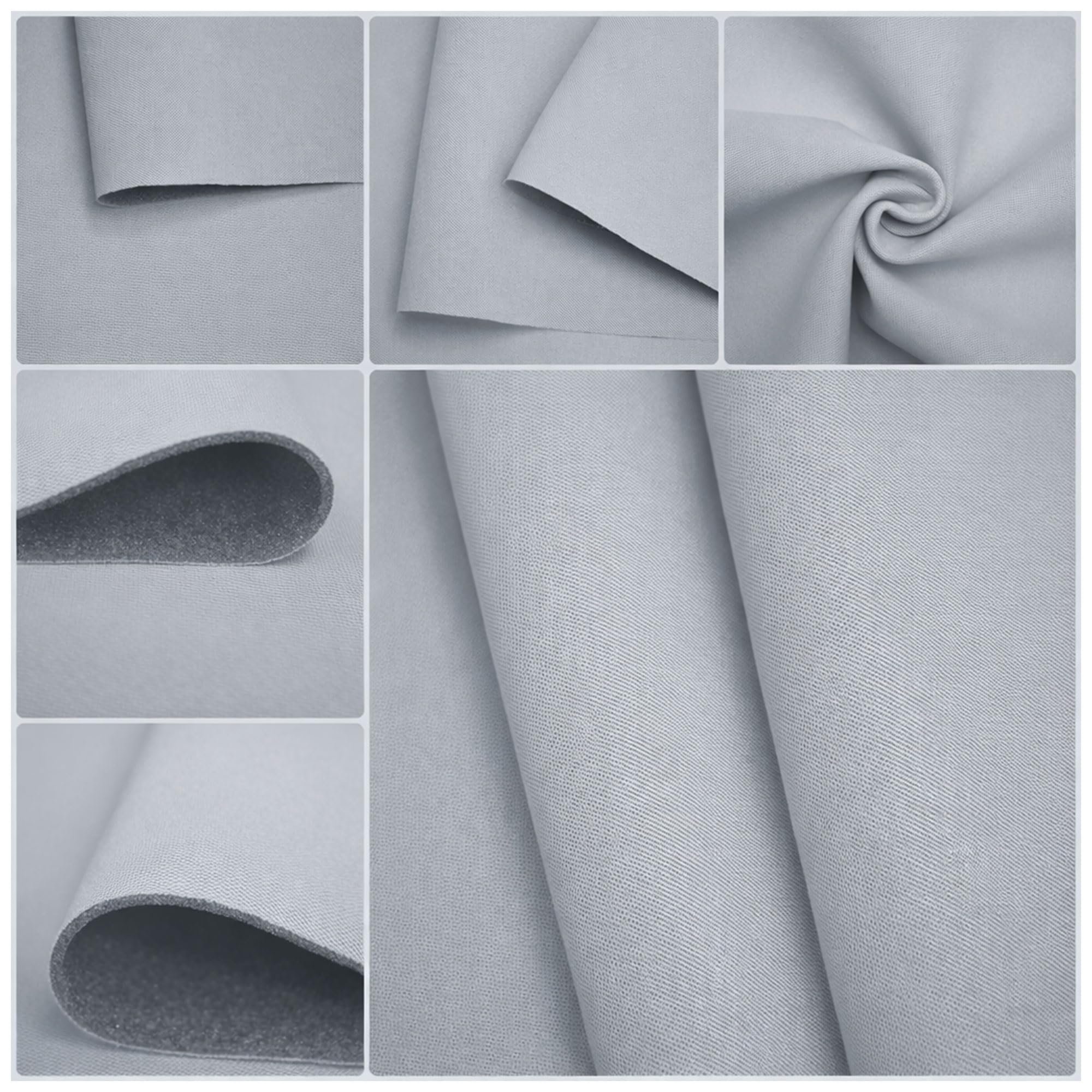 Autohimmelstoff Dachhimmel Stoff Gewirke - Himmel Zuschnitte aus Polyester mit Schaumstoff Kaschierung – PKW Innenraum Zubehör – Himmelstoff einfach verarbeitbar - FI LightGrey 1,7m x 3m