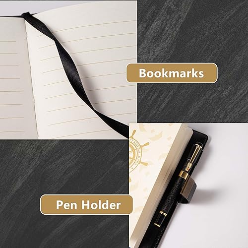 Miniatura 4 de TIEFOSSI Cuaderno de cuero A5 con cerradura de combinación, diario de escritura de marinero de viaje, organizador personal como regalo para niñas,