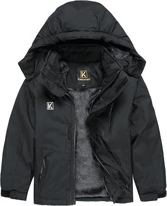 Keevoom Boys Girls Winter Coat Ski Jacket Windproof Waterproof Kids Snowboard Warm Fleece Snow Coats