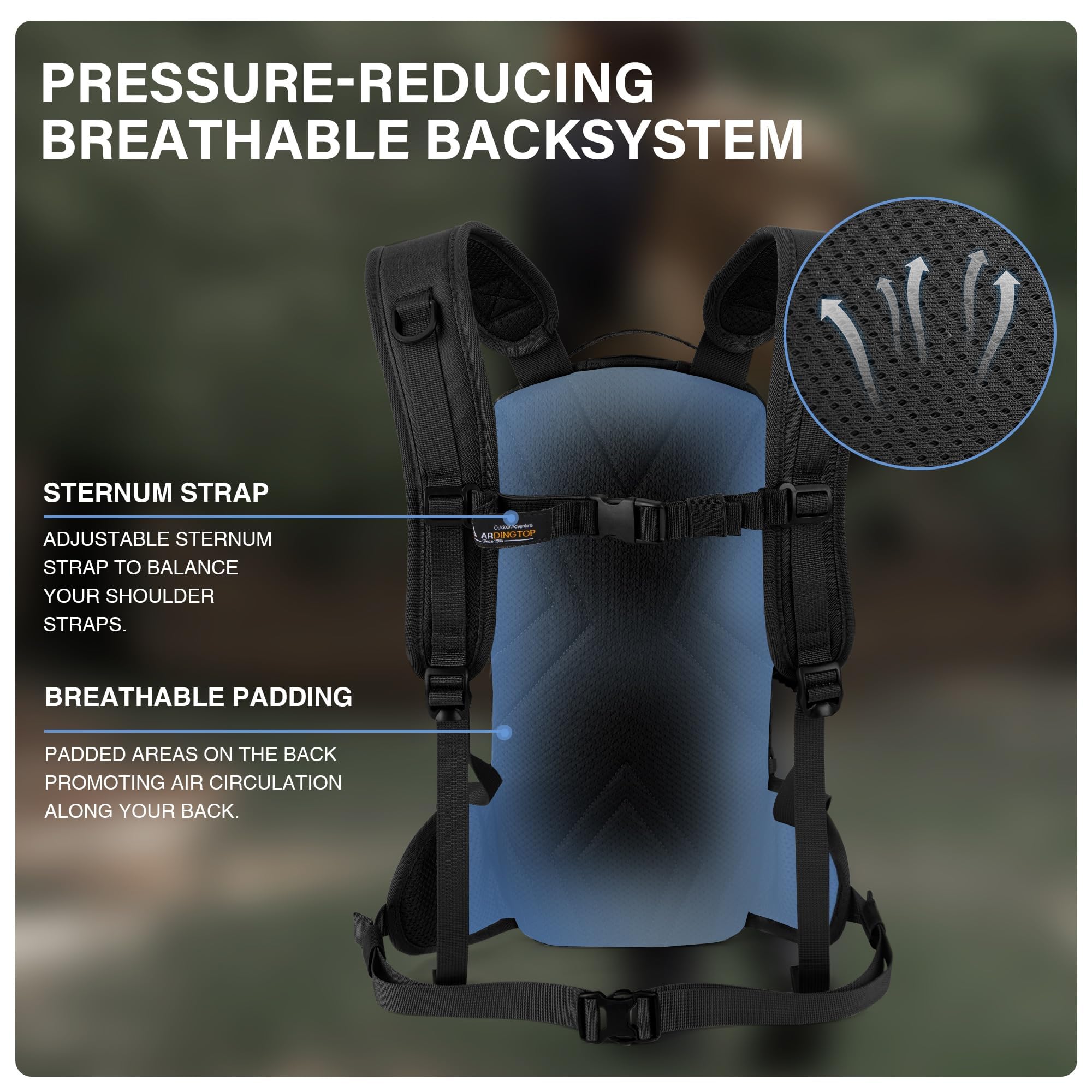 Mardingtop 10L Fahrradrucksack MIT MOLLE System Leicht und Atmungsaktiv Für Radfahren Laufen Wandern sowie Alltag