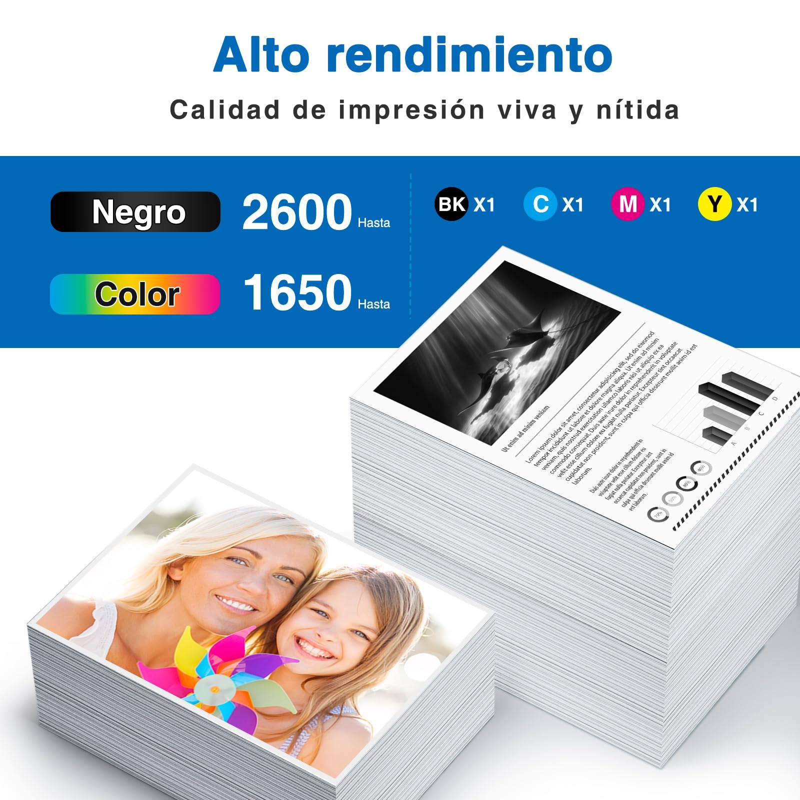 Starink 937XL - Cartuchos de Tinta Compatibles con HP 937 XL 937XL para HP OfficeJet Pro 9120e 9730e 9132e 9125e 9122e 9120b 9110b 9130b 9117b 9720 9730 Negro, Cian, Magenta y Amarillo, 4 Unidades