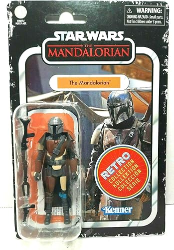 Starwars The Mandalorian Retro Collection The Mandalorian - Figura de acción de 4 pulgadas