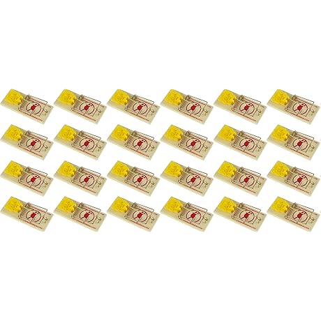 Snap Cheese Trap for Mice with 24-Pack Expanded Cheese-Shaped Spring