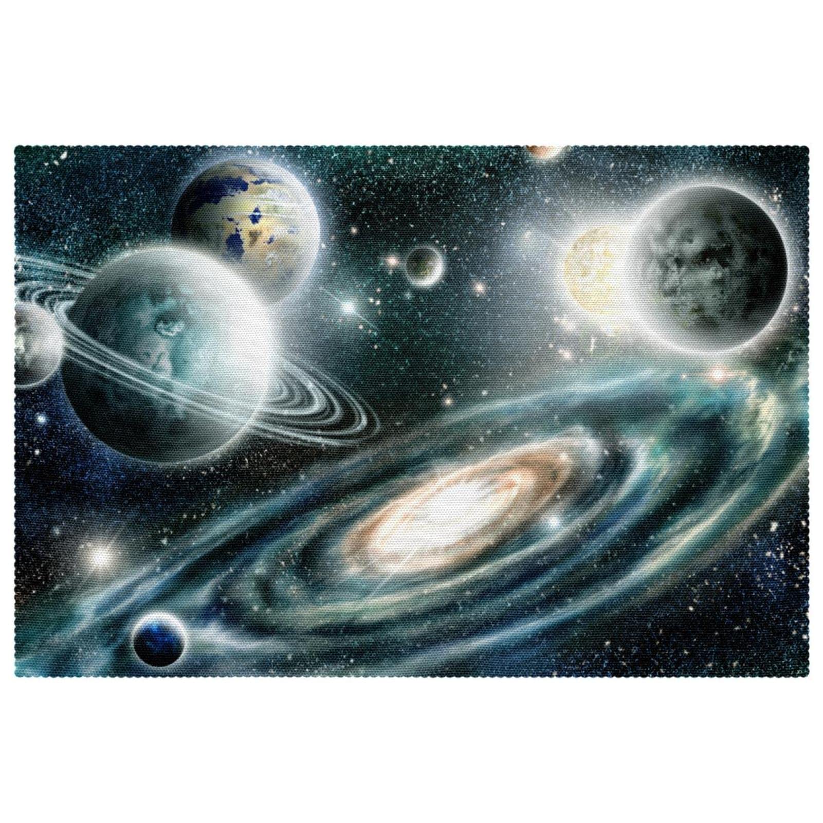 Set de table Planets Système solaire 30,5 x 45,7 cm antidérapant lot de 6