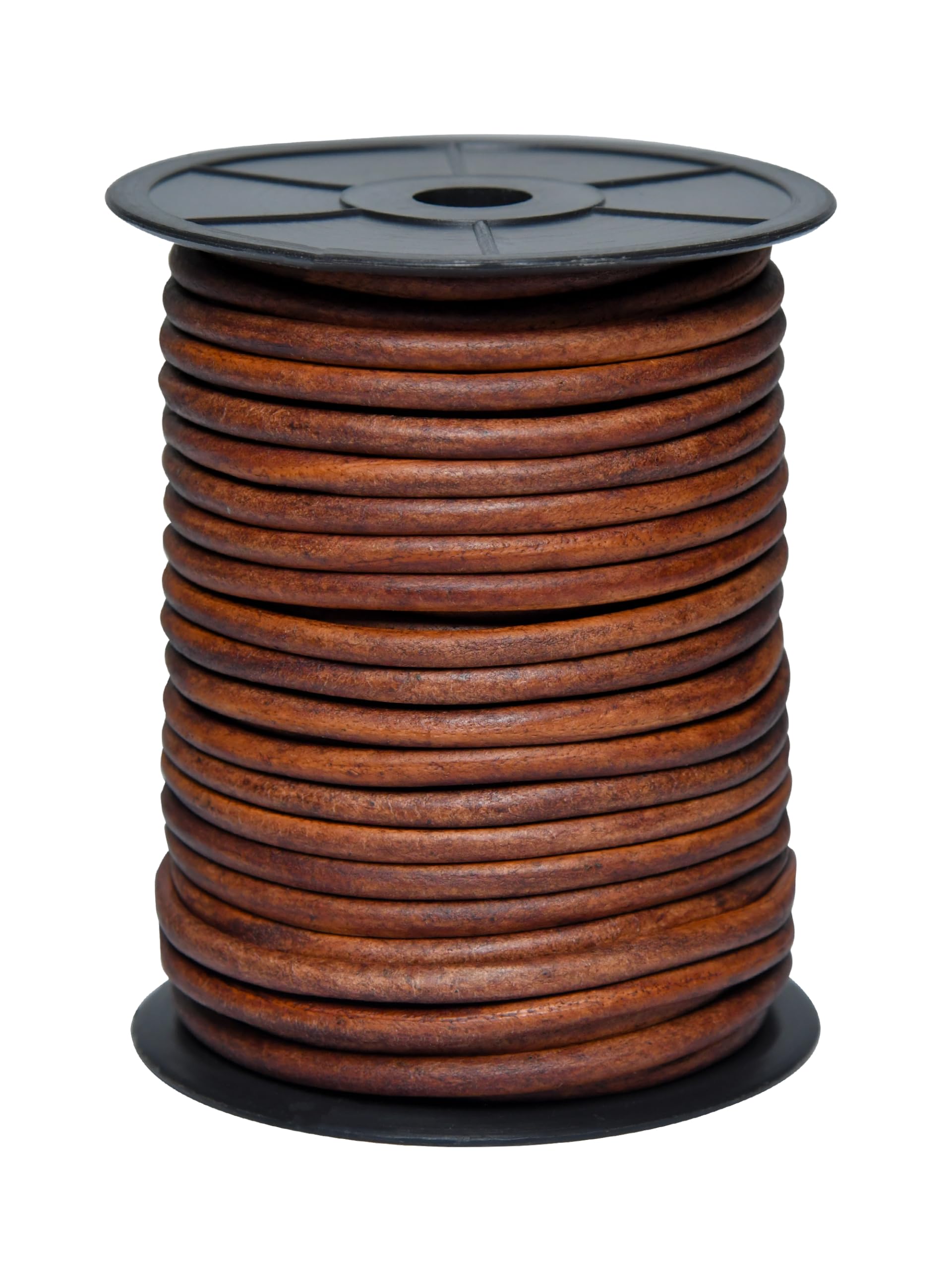 Cords Essentials Distressed Saddle Round Leather String Cord 5Mm 5.5 Yards