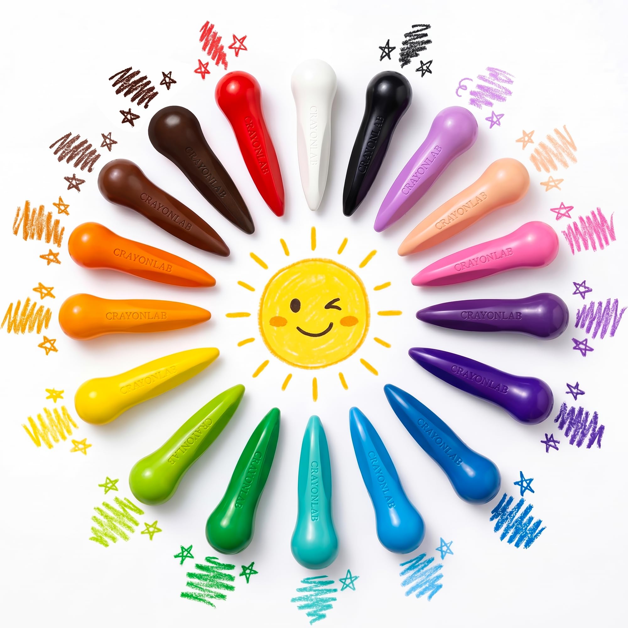 RuiHawk Jumbo Ice Cream Crayons