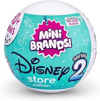 Mini Brands Disney Store Edition Series 2 Miniature Toy Product Blind Capsule - Contains 5 Miniature Figures
