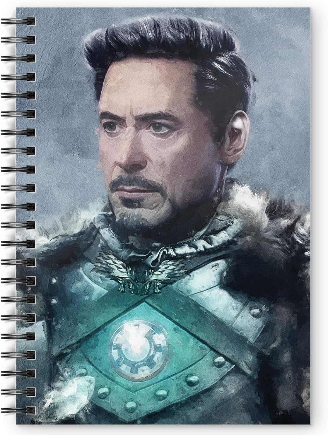ChuriPuri - Tony Stark GOT A5 Hard Cover Unruled Spiral Bound Notebook_140 GSM Cartridge_40 Leaves 80 Pages
