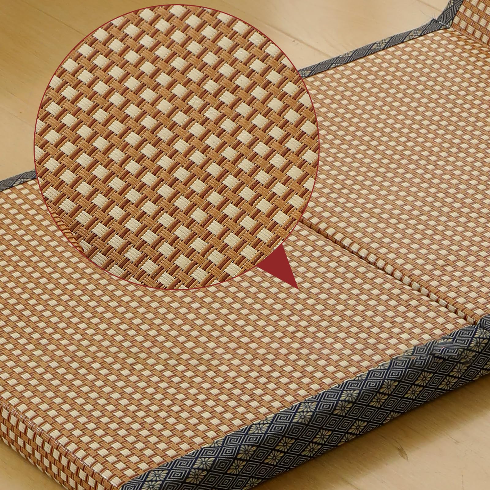 Estera De Tatami Tradicional Japonesa,Tatami Japonés Plegable,Antideslizante Estera De Tatami De Ratán,Alfombra Esterilla Tatami Plegable,Cómodo,Portátil,para Dormitorio,Meditación