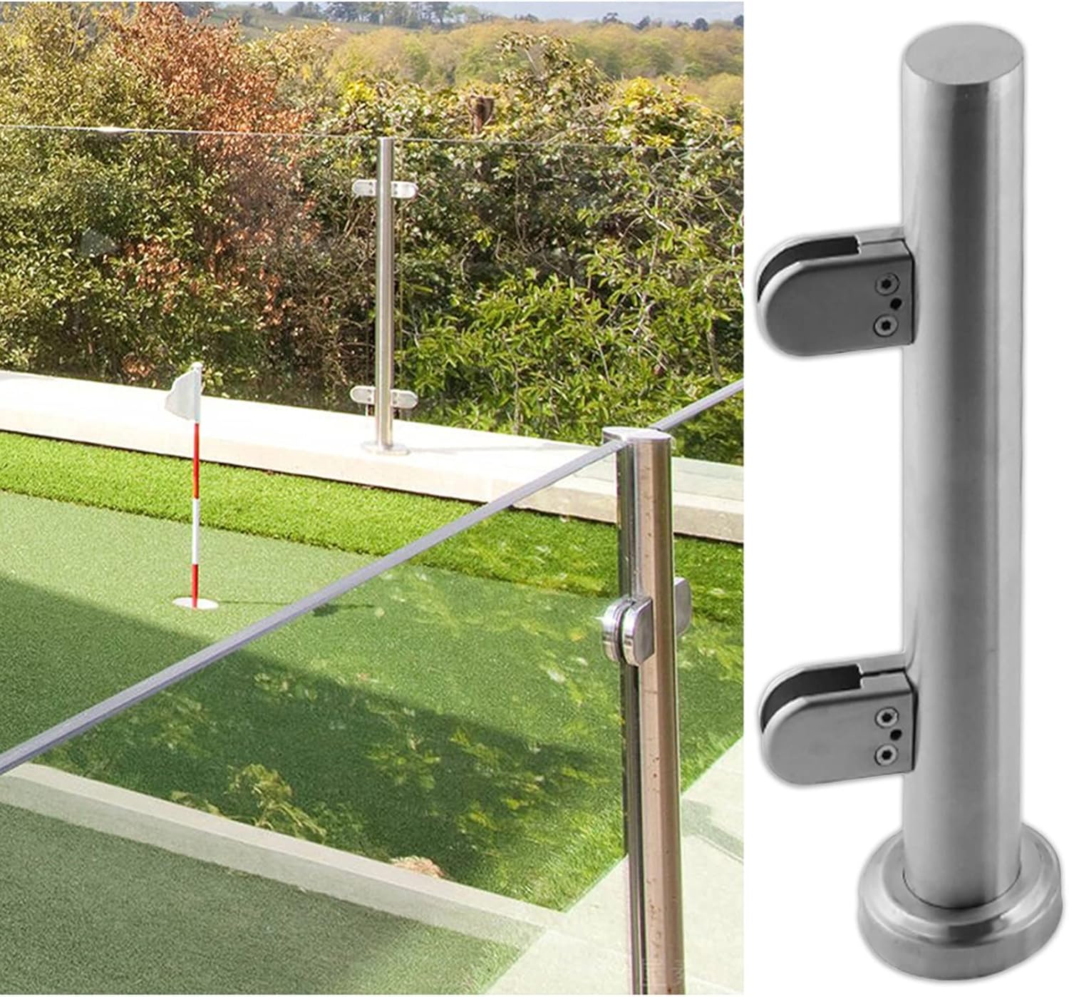Amazon.com: LXLZYXSF 65/75/85/95/105/115/125/135 cm High Glass Railing ...