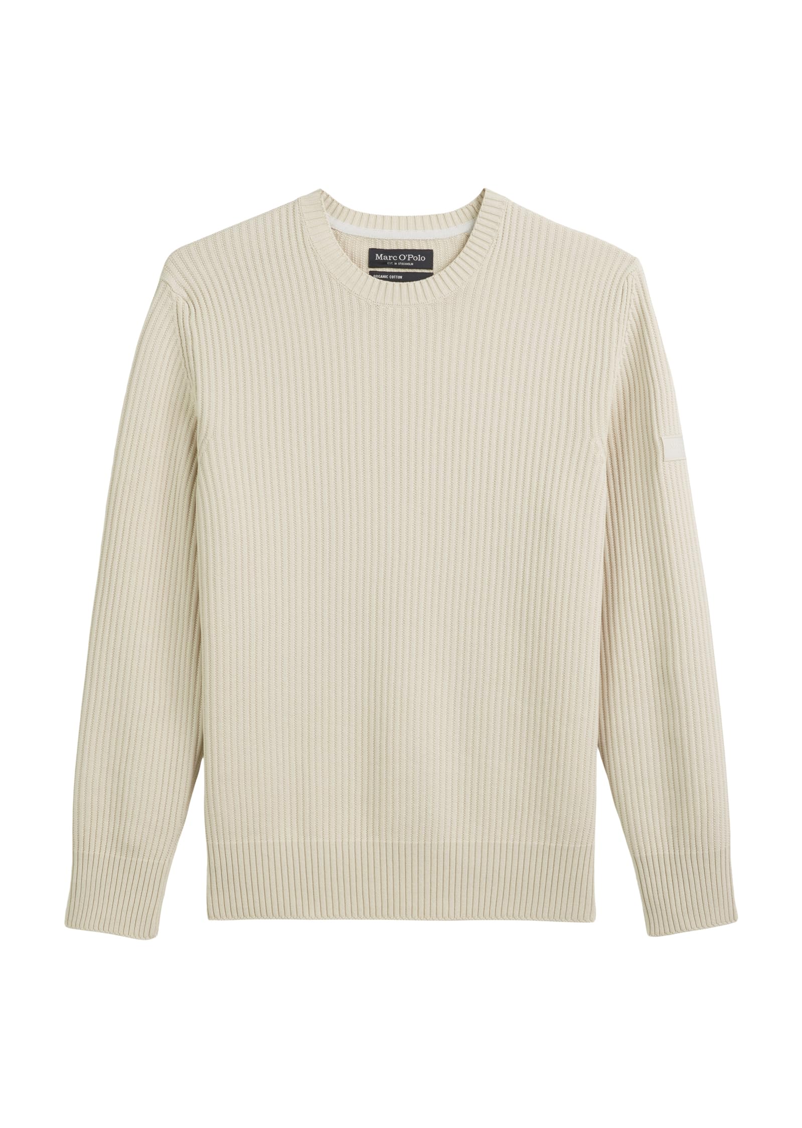 Marc O'Polo Herren Pullover aus Bio-Baumwolle Leichter Rippstrick