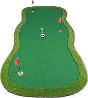Vista 9 de Alfombrilla de Golf para Practica, Alfombrilla de Golf Verde Grande, Alfombrilla Profesional de Entrenamiento de Golf para Interior y Exterior..