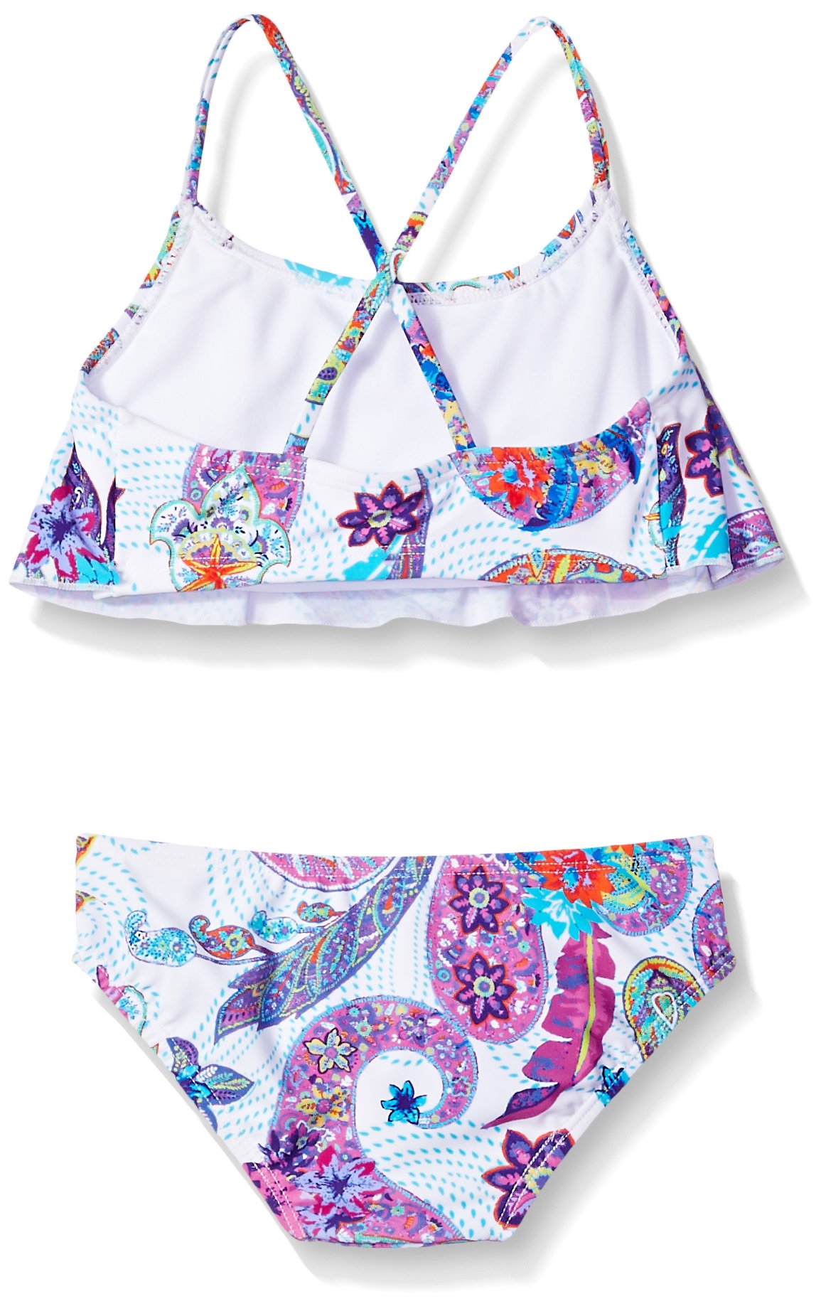 Kanu Surf Girls' Alania Flounce Bikini Beach Sport 2-Piece Swimsuit