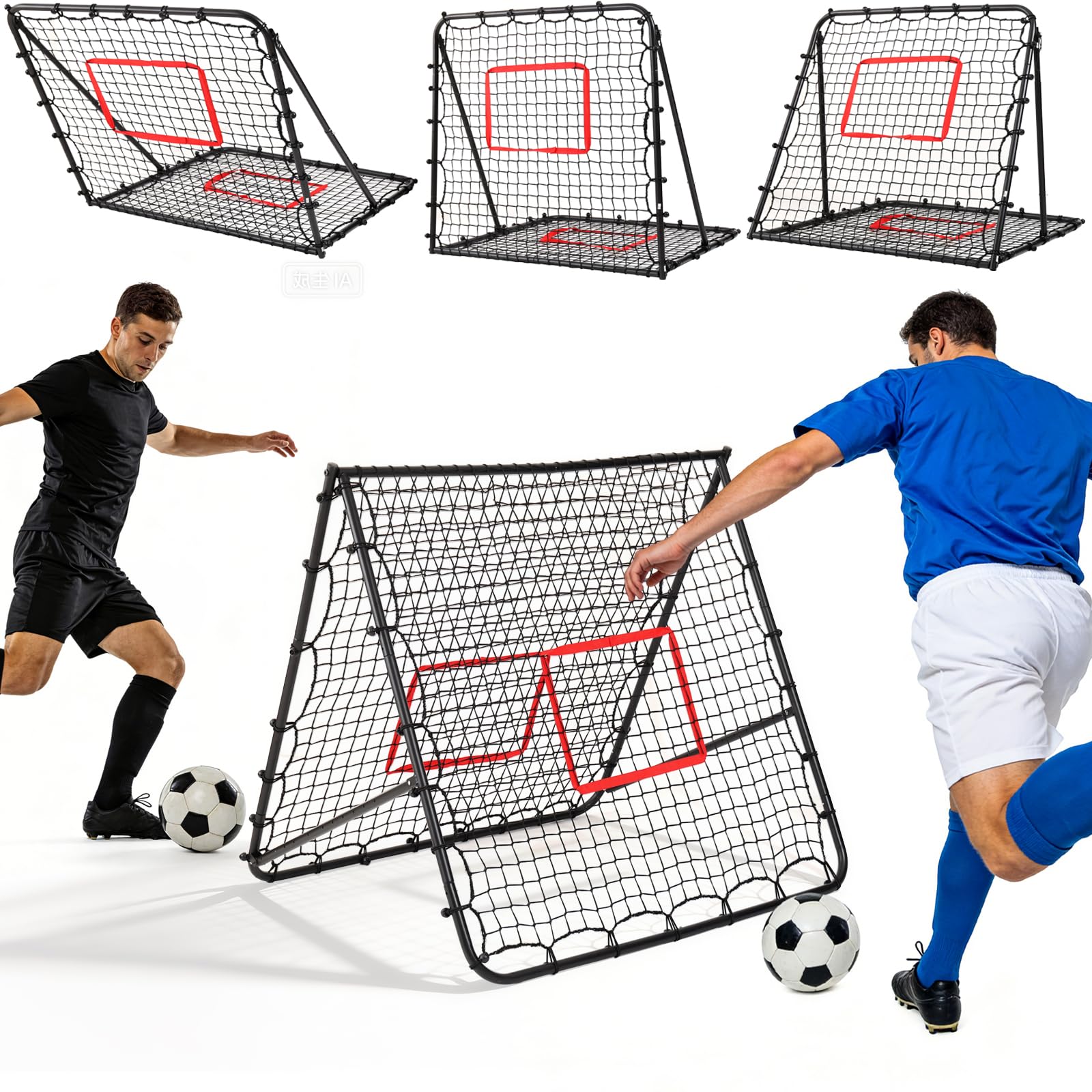Football Rebounder Net, Adjustable Angle Kickback Target Net
