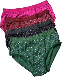 Combo Pack of 4 Women's Cotton Hipster Panties – Floral Prints, Assorted Colours, Elastic Waist, Size-S to 2XL (Colour, Pr... Price In India