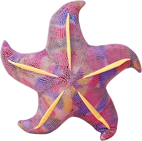 Almohada de estrellas de mar para sofá, cojín de suelo, almohada para el hogar (7.0 x 17.7 in, morado)