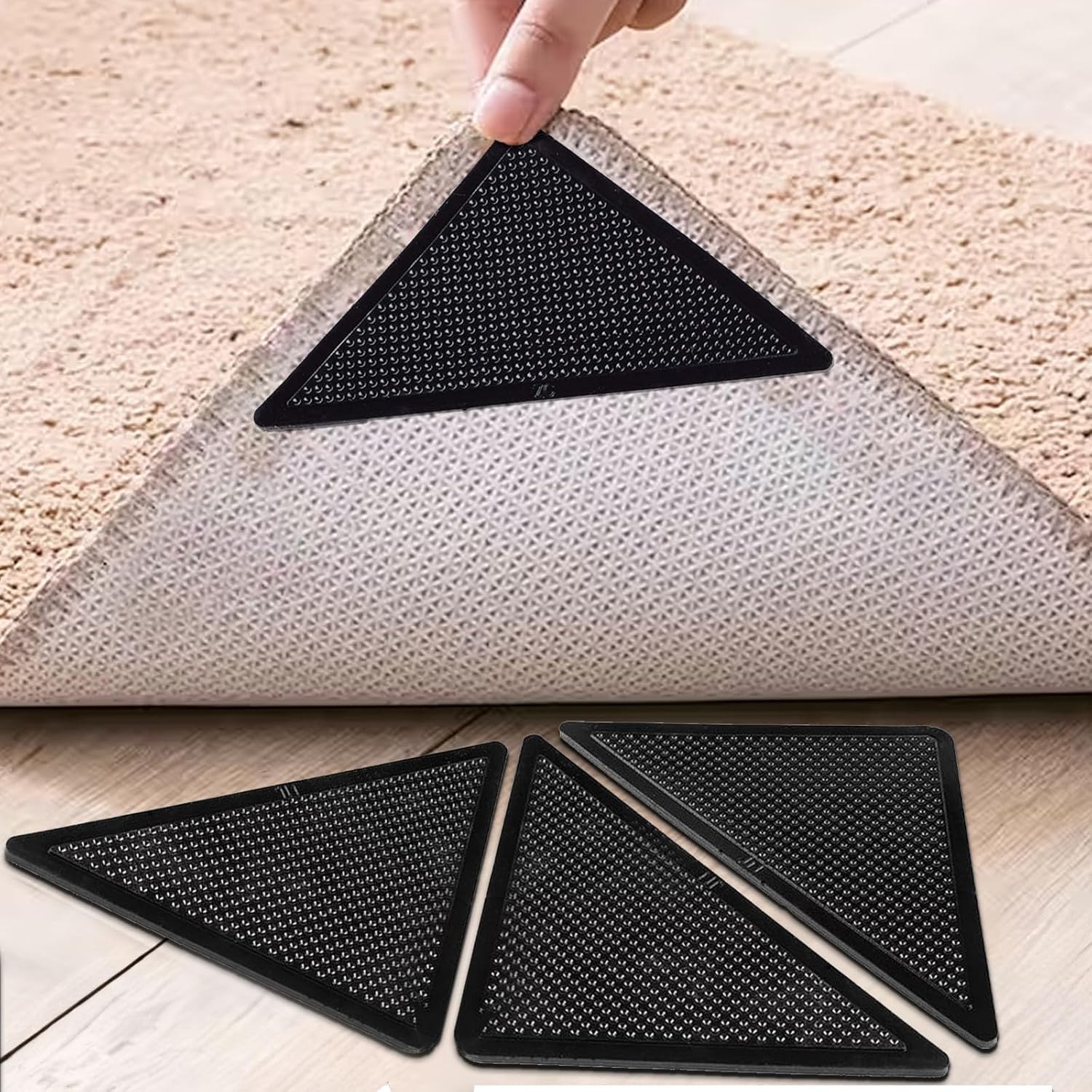 Amazon.com: Muddy Mat® Heavy Duty Non-Slip Reusable Rug Corner Pads ...